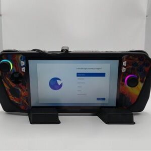 ASUS Handheld Console with Black and Colorful Accents